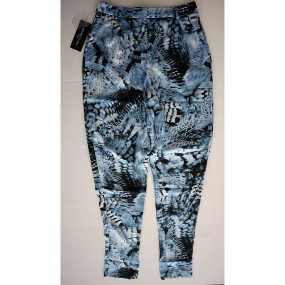 Marciano x Guess Women Sz 6 Blue Satin Hi-Rise Fantasy Flight Studio Pants - Picture 1 of 12